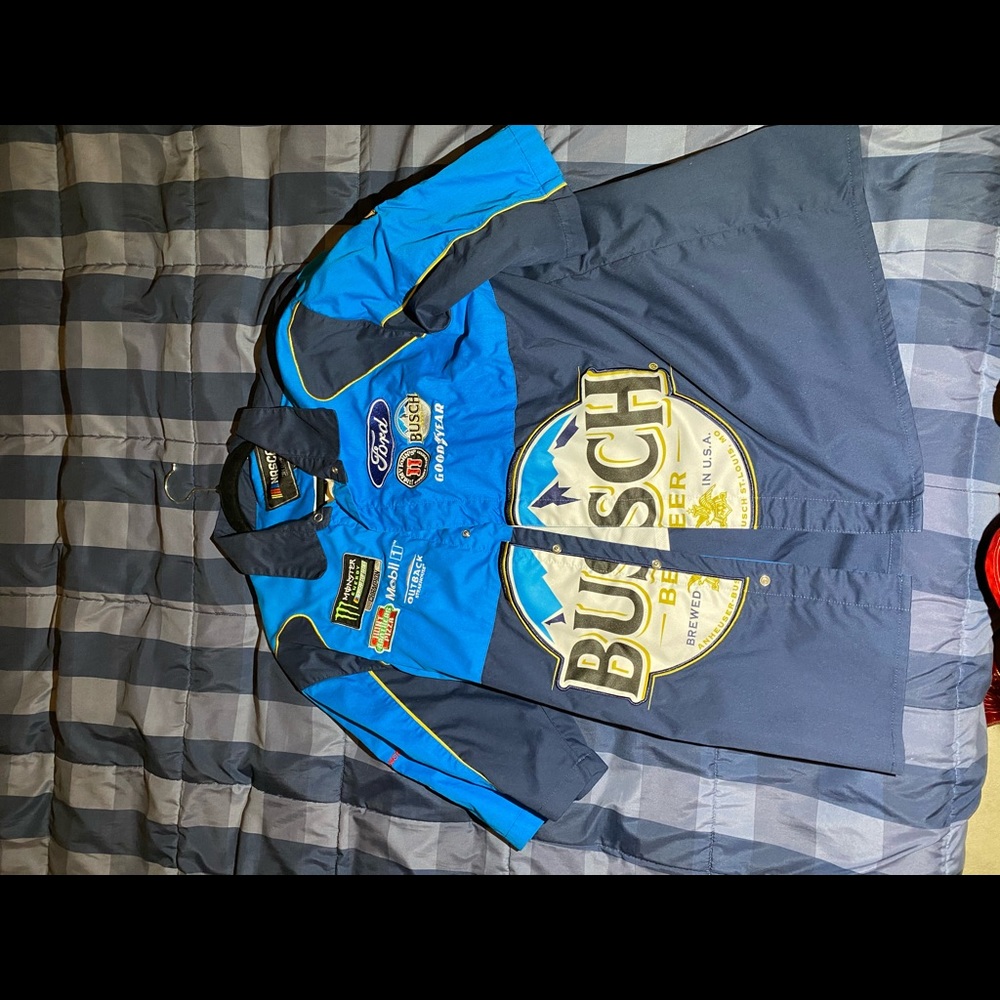 Busch beer button up